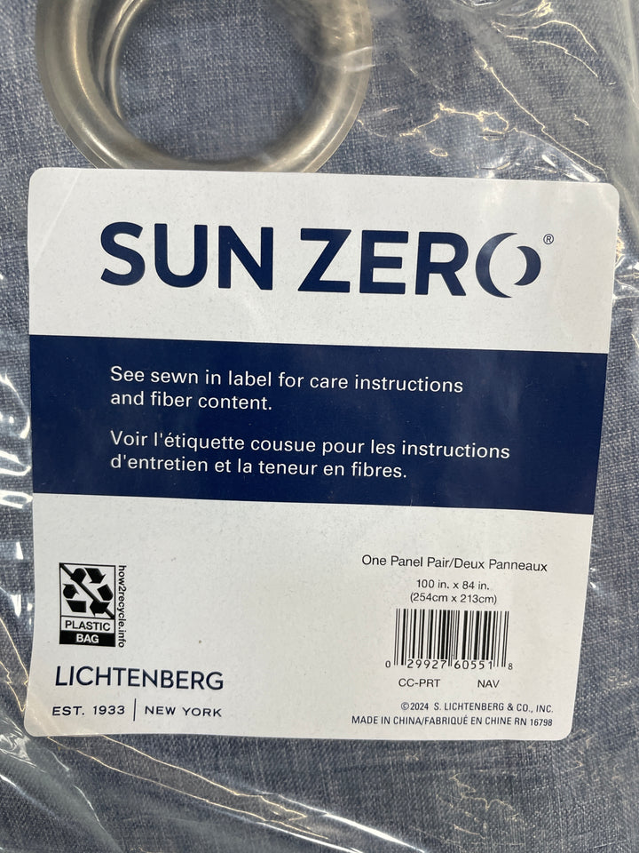 Sun Zero- Lichtenberg- Curtain- One Panel Pair- Size 100" x 84"