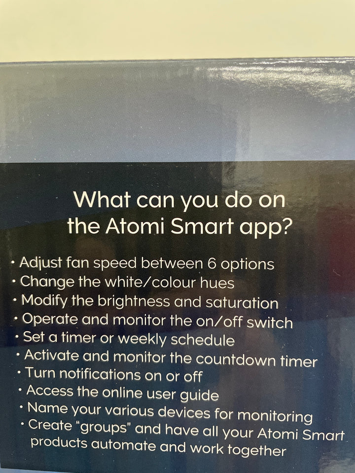 Atomi Smart 25” Ceiling Light and Fan