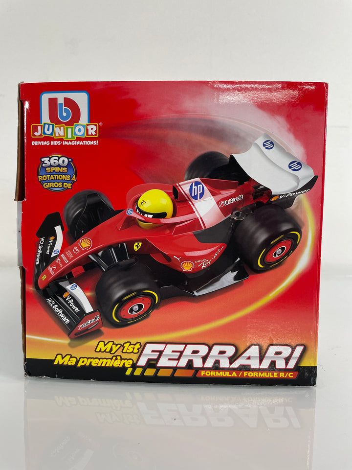 BB Junior My 1st Ferrari Formula R/C Car with Steering Wheel Remote Real Mist Drift Action Lights Sounds Ages 3+