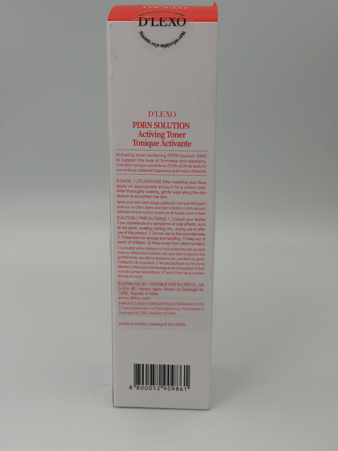 D'LEXO PDRN Solution- Activing Toner 6.76 fl oz