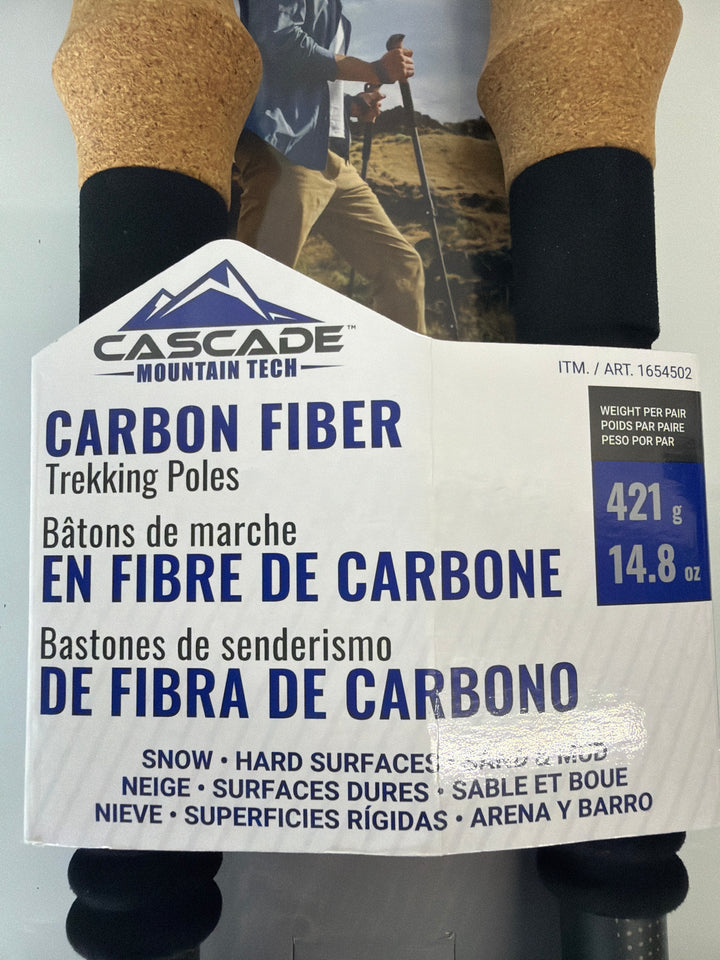 Carbon Fiber Trekking Poles Cascade Mountain Tech