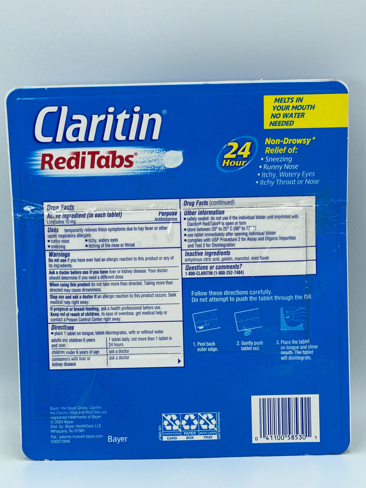 Claritin RediTabs 10mg 24 Hour Non-Drowsy, 70 Disintegrating Tablets