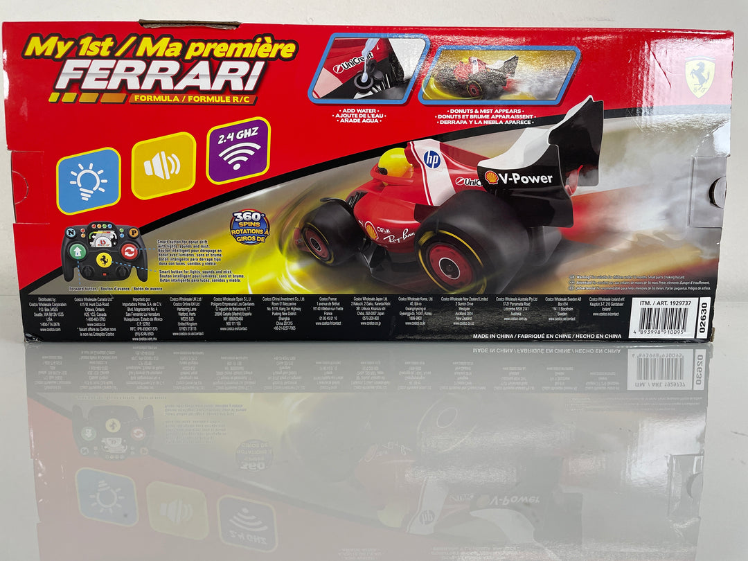 BB Junior My 1st Ferrari Formula R/C Car with Steering Wheel Remote Real Mist Drift Action Lights Sounds Ages 3+