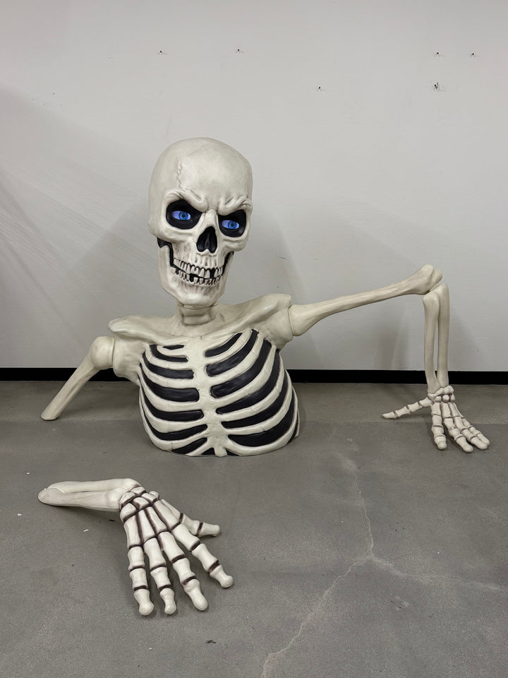 62” Giant Ground Breaking Skeleton with LCD Eyes & Sound