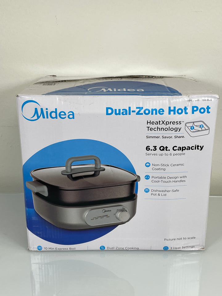 Midea- 6.3 QT. Dual-Zone Hot Pot