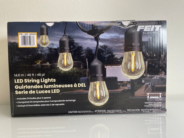 Feit 48’ LED String Lights, 48 feet