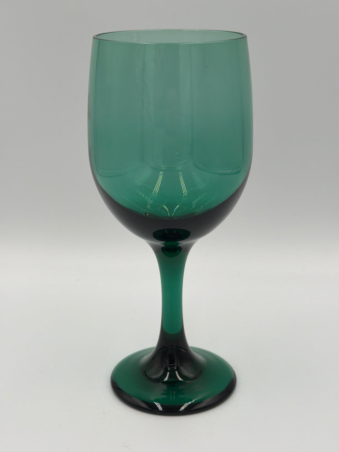 Vintage Libbey Juniper Green Wine Glasses- Set of 12
