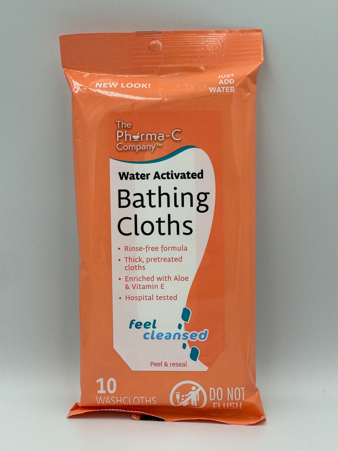 Pharma-C Water Activated Bathing Cloths, 10 Washcloths