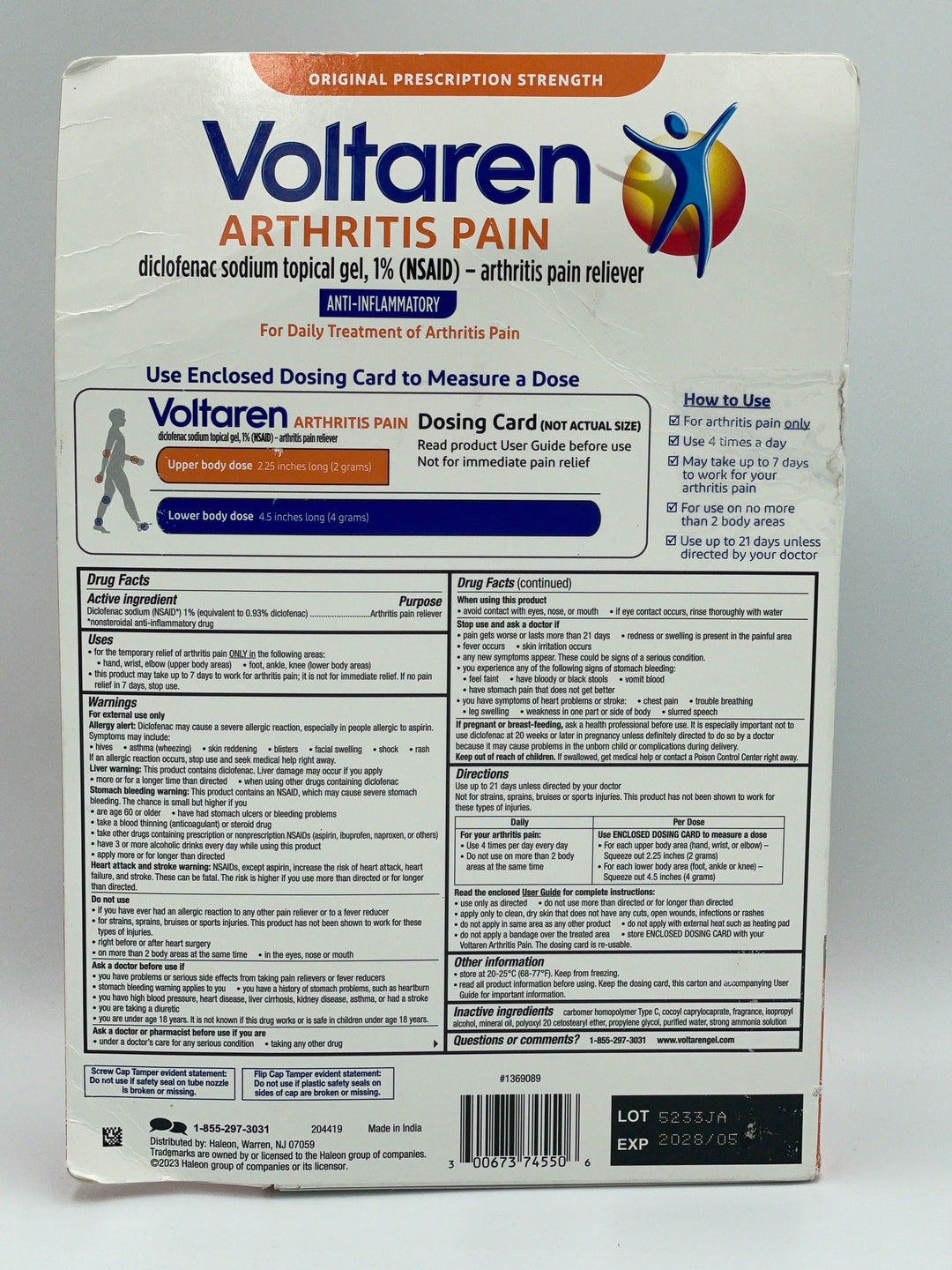 Voltaren Arthritis Pain Gel, 12.34 oz