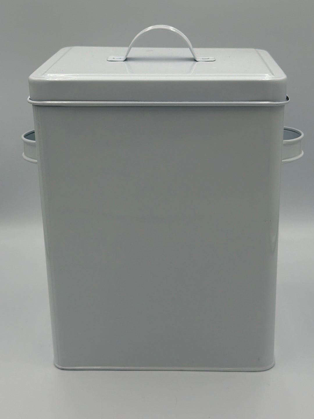 White Metal Farmhouse-Style Flour Canister