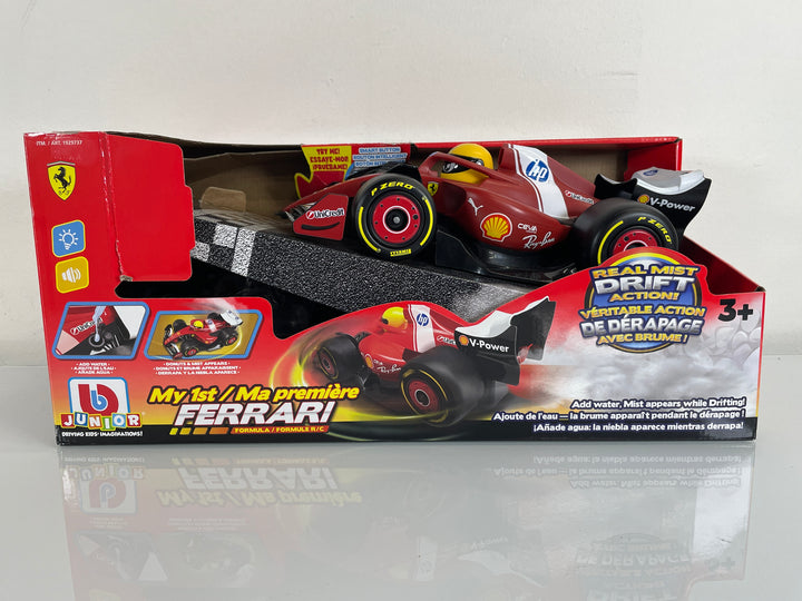 BB Junior My 1st Ferrari Formula R/C Car with Steering Wheel Remote Real Mist Drift Action Lights Sounds Ages 3+