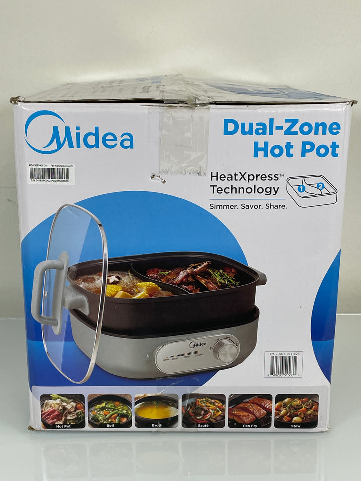 Midea- 6.3 QT. Dual-Zone Hot Pot