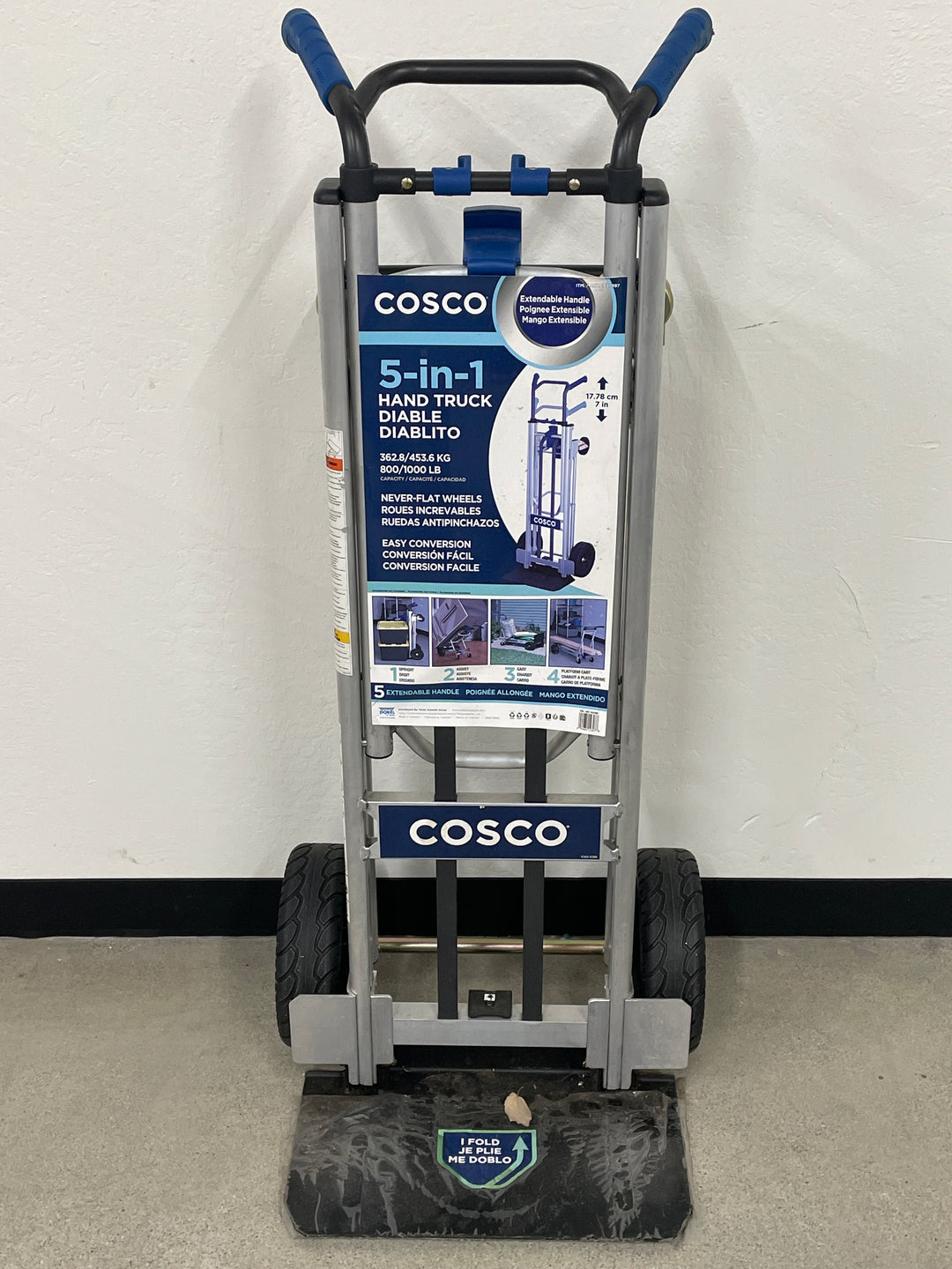 Cosco 5 in 1 Convertible Hand Truck with 3 Position Extendable Handle