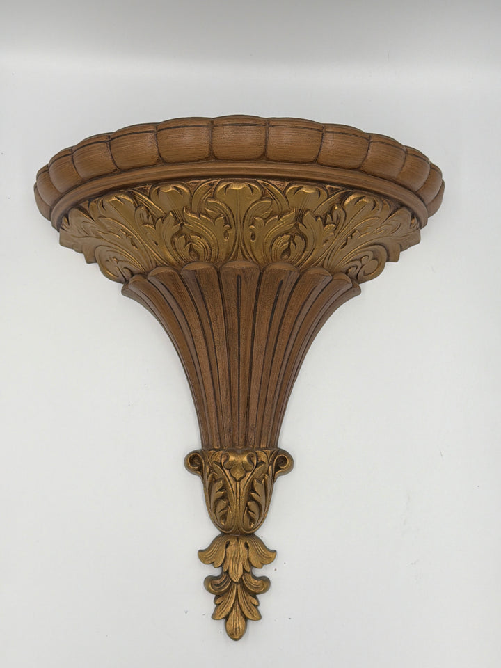 Vintage Hollywood Regency Gilded Wall Shelf