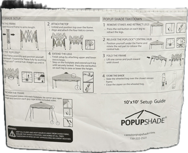 Popup Shade 10'x10'