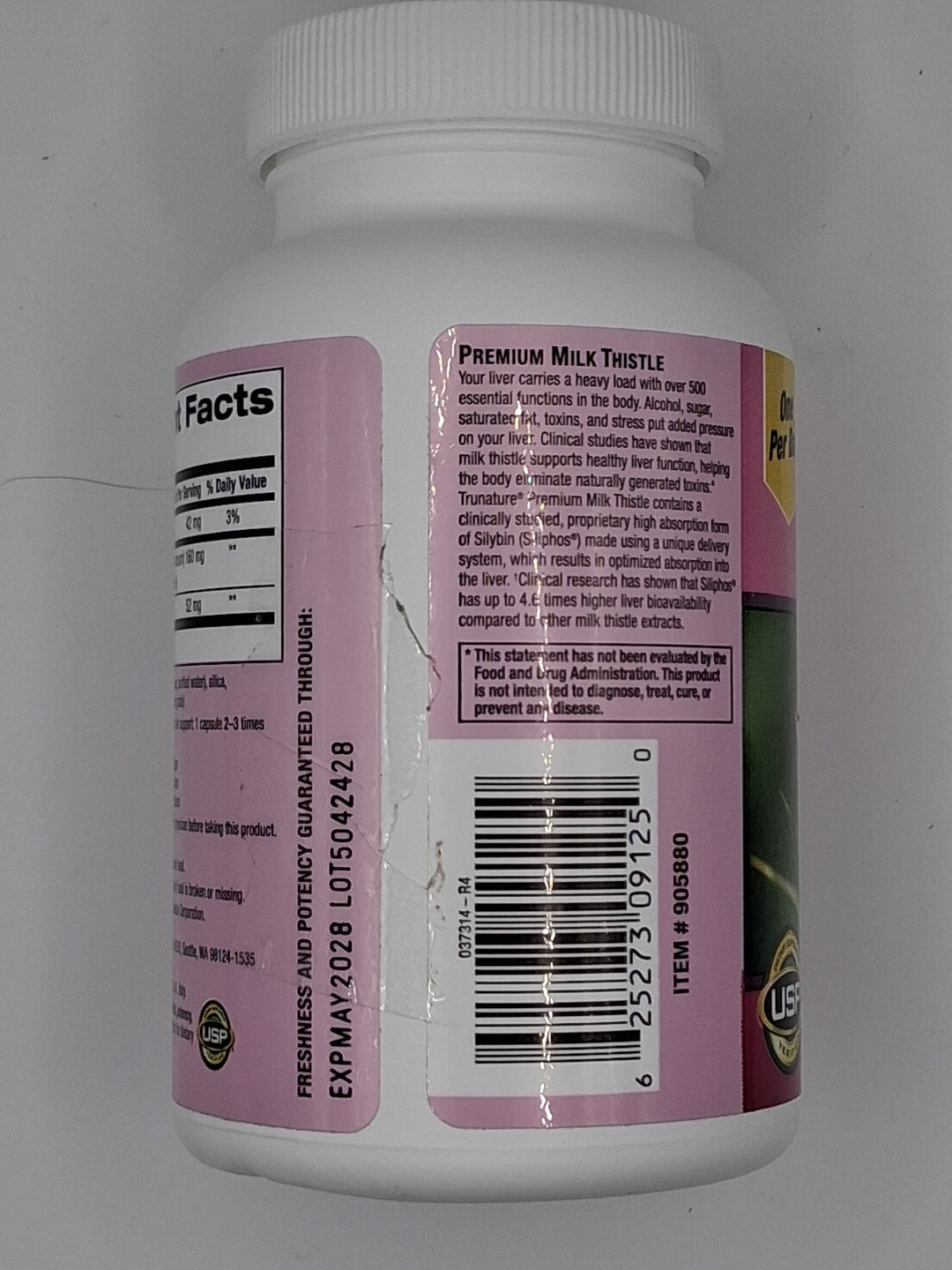 trunature Premium Milk Thistle 160 mg, 120 Vegetarian Capsules