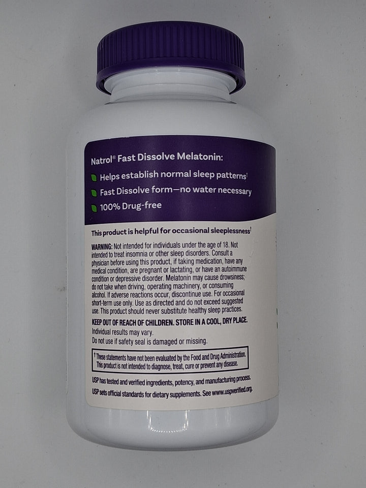 Natrol Fast Dissolve Melatonin 5mg Tablet, 300 Strawberry Flavor Tablets