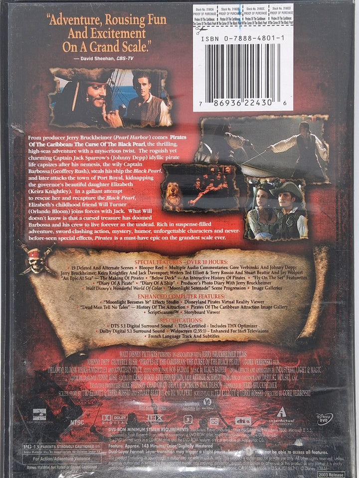 DVD - Pirates of the Caribbean - The Curse of the Black Pearl
