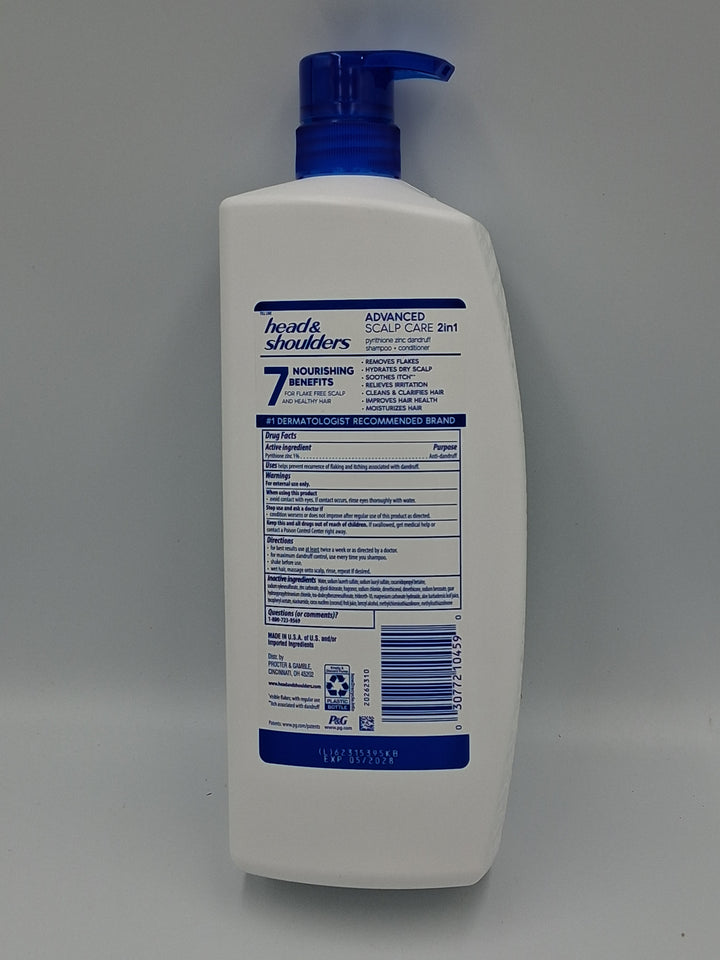 Head & Shoulders Shampoo and Conditioner 2-in-1 Advanced Scalp Care, 40 fl oz