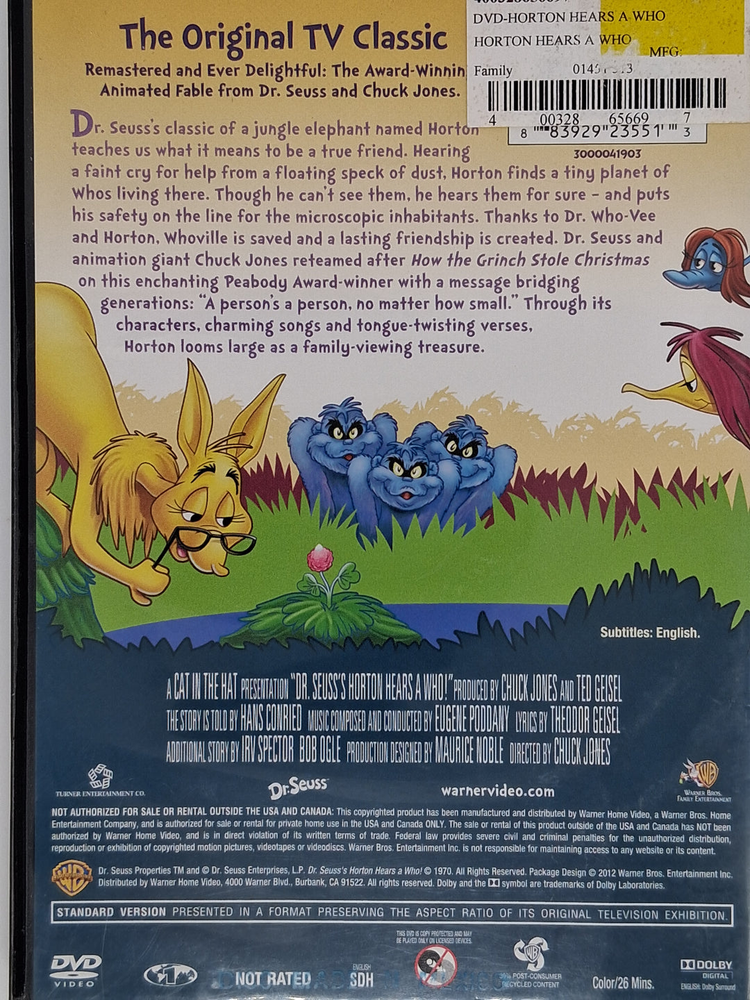DVD - Dr. Suess's - Horton Hears A Who!