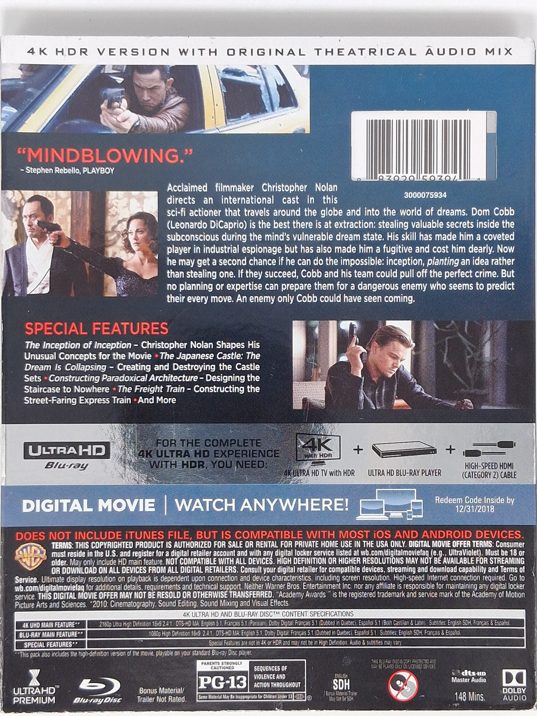 Blu-ray - Inception
