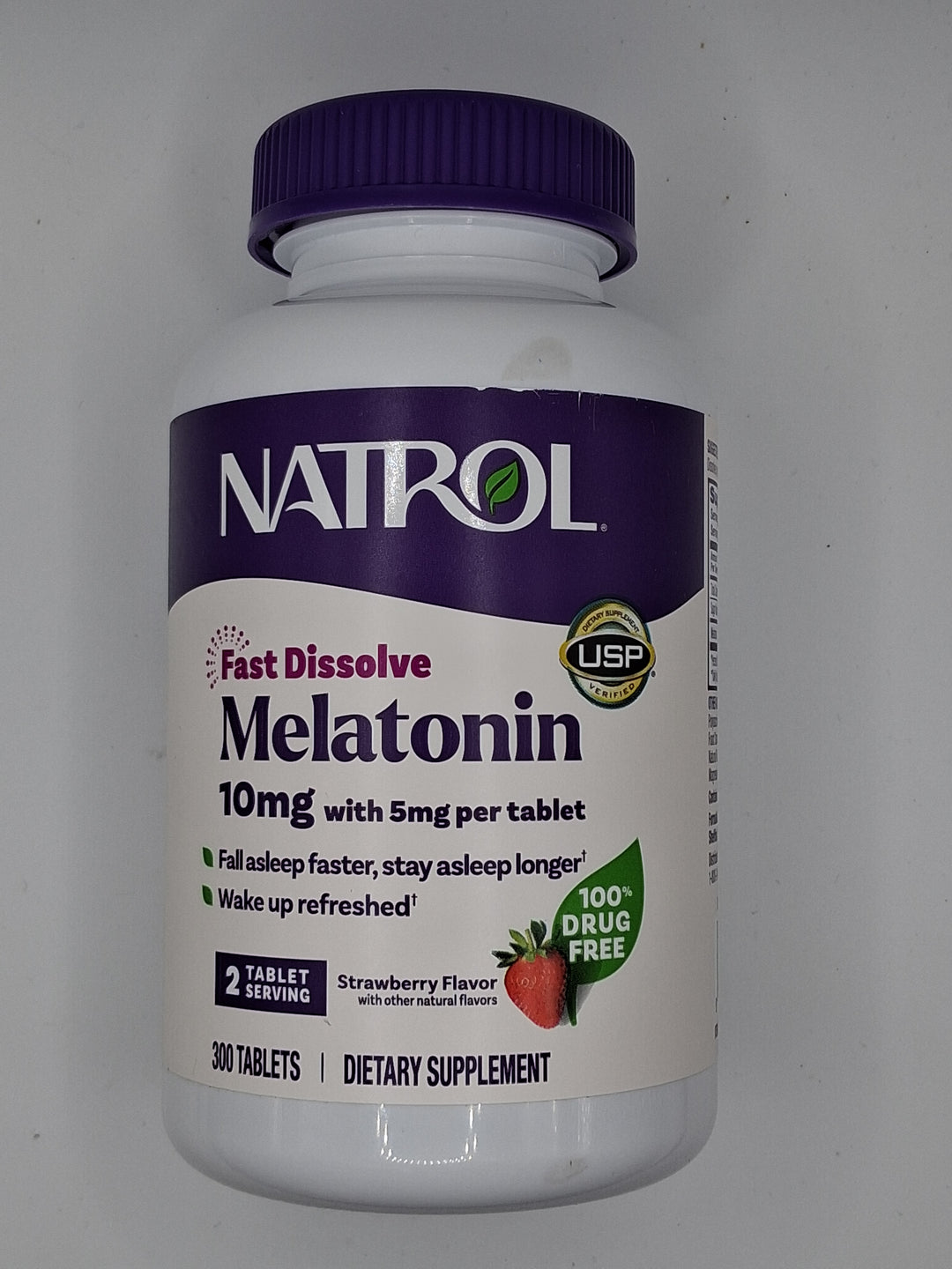 Natrol Fast Dissolve Melatonin 5mg Tablet, 300 Strawberry Flavor Tablets
