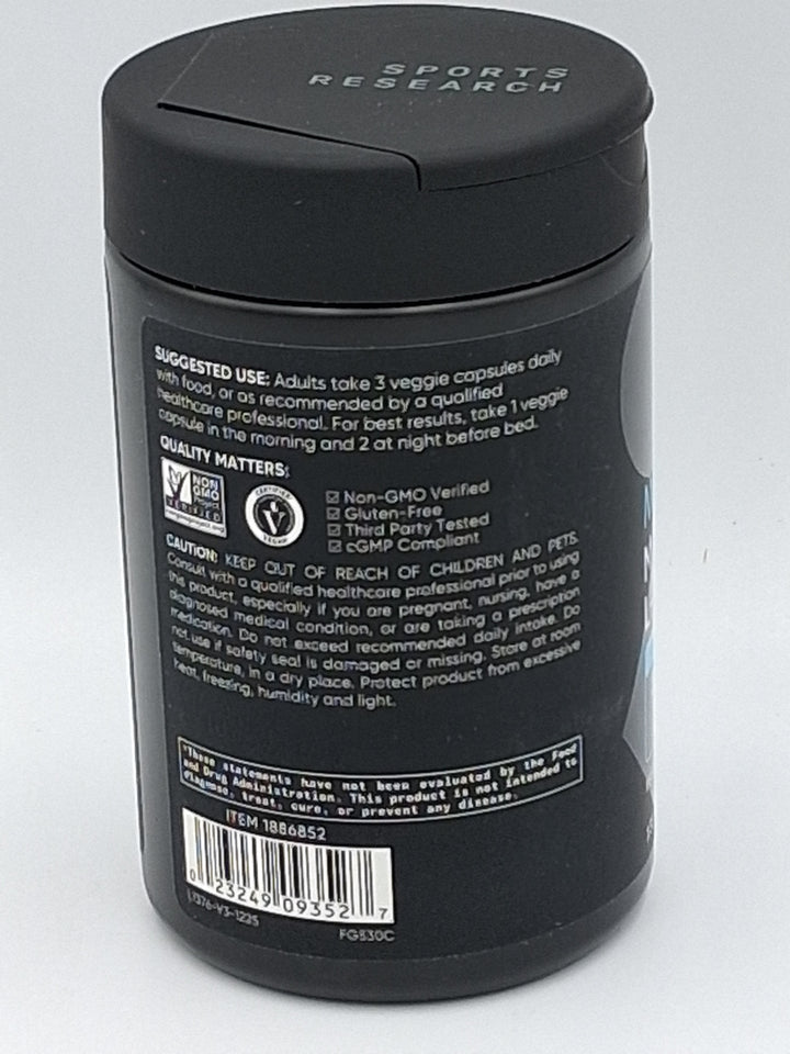 Sports Research Magtein Magnesium L-Threonate, 2000 mg, 135 Veggie Capsules
