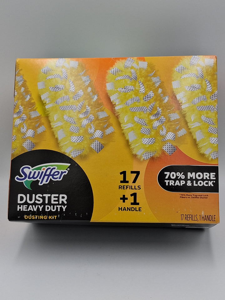 Swiffer Duster Heavy Duty Dusting Kit, 1 Handle + 17 Refills