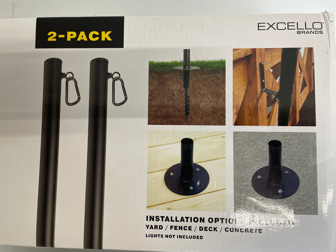 10 ft. String Light Pole Set, 2-pack