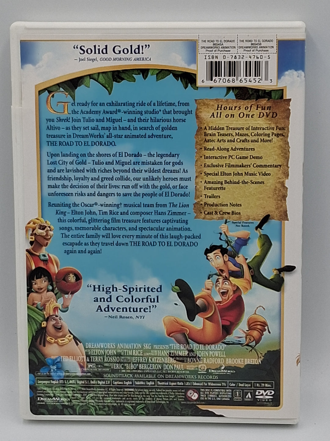 DVD - The Road To El Dorado