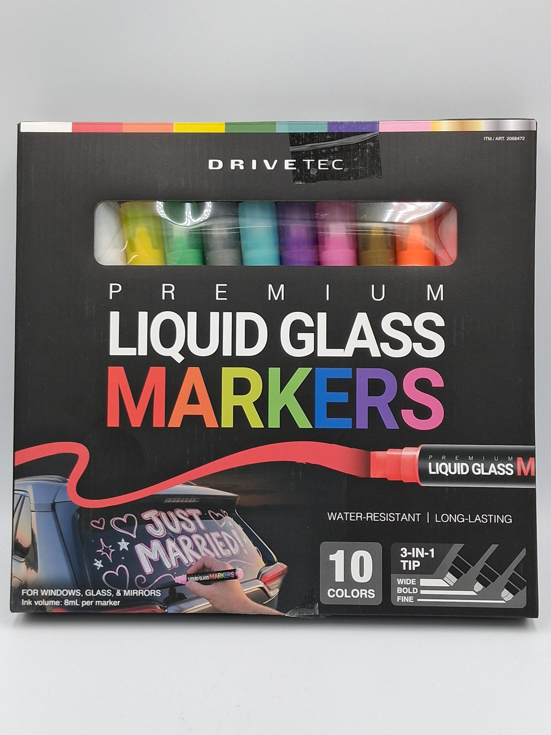 Drivetec Liquid Glass Markers, 10 Colors