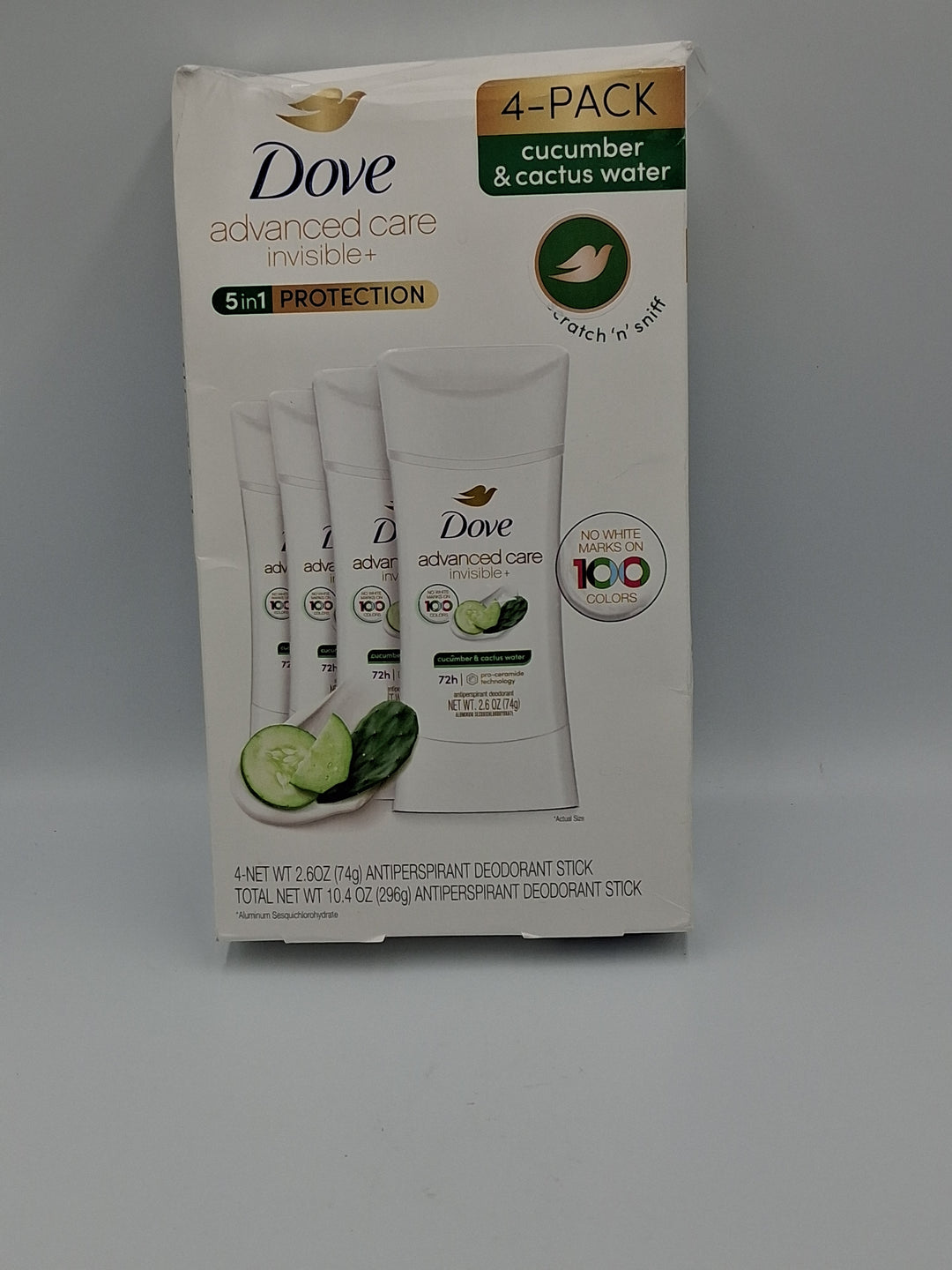Dove - Advanced Care Invisible+ 4-Pack cucumber & cactus water