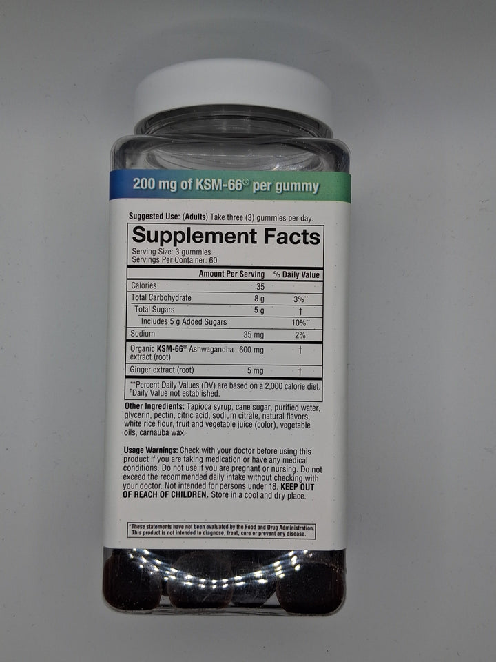 Youtheory Ashwagandha, 180 Gummies, Mixed Berry