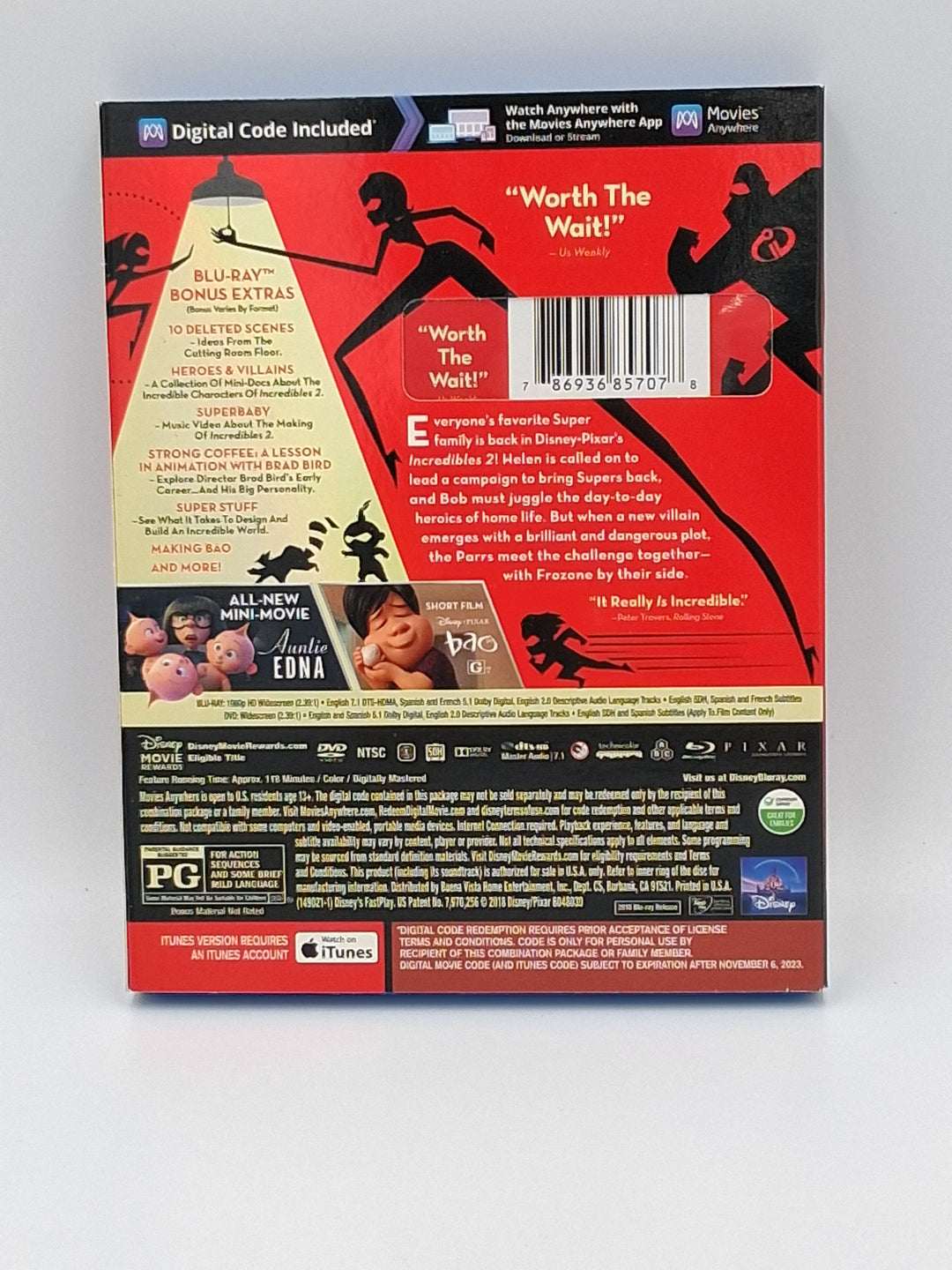 Blu-Ray DVD Incredibles 2