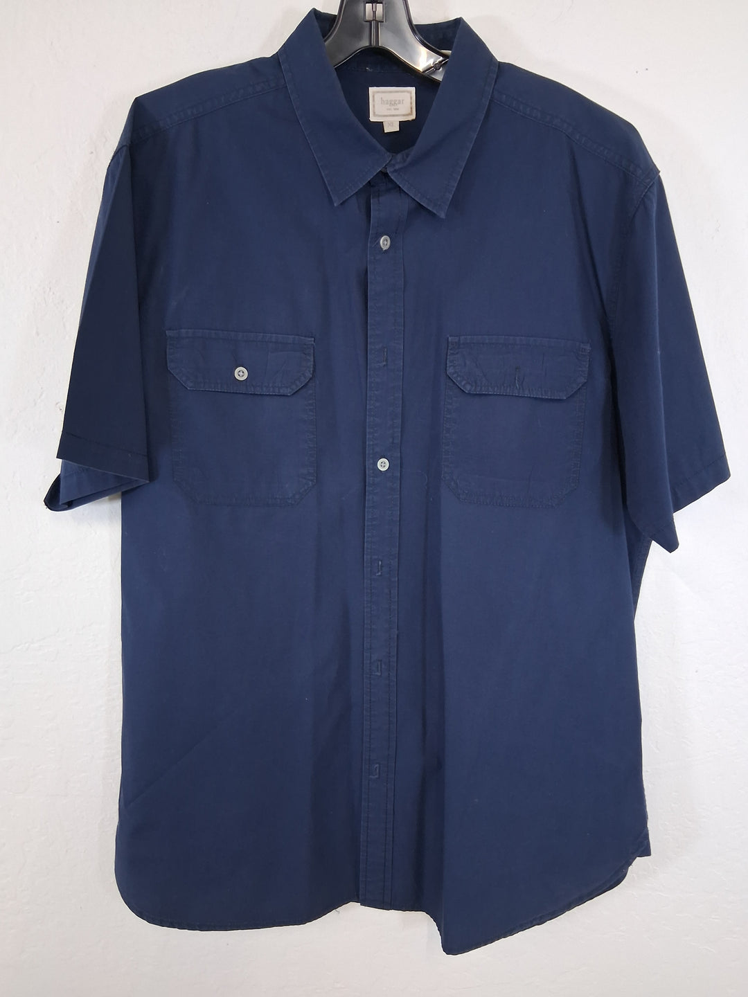 Haggar Mens Button Up Short Sleeve Shirt - Size XL