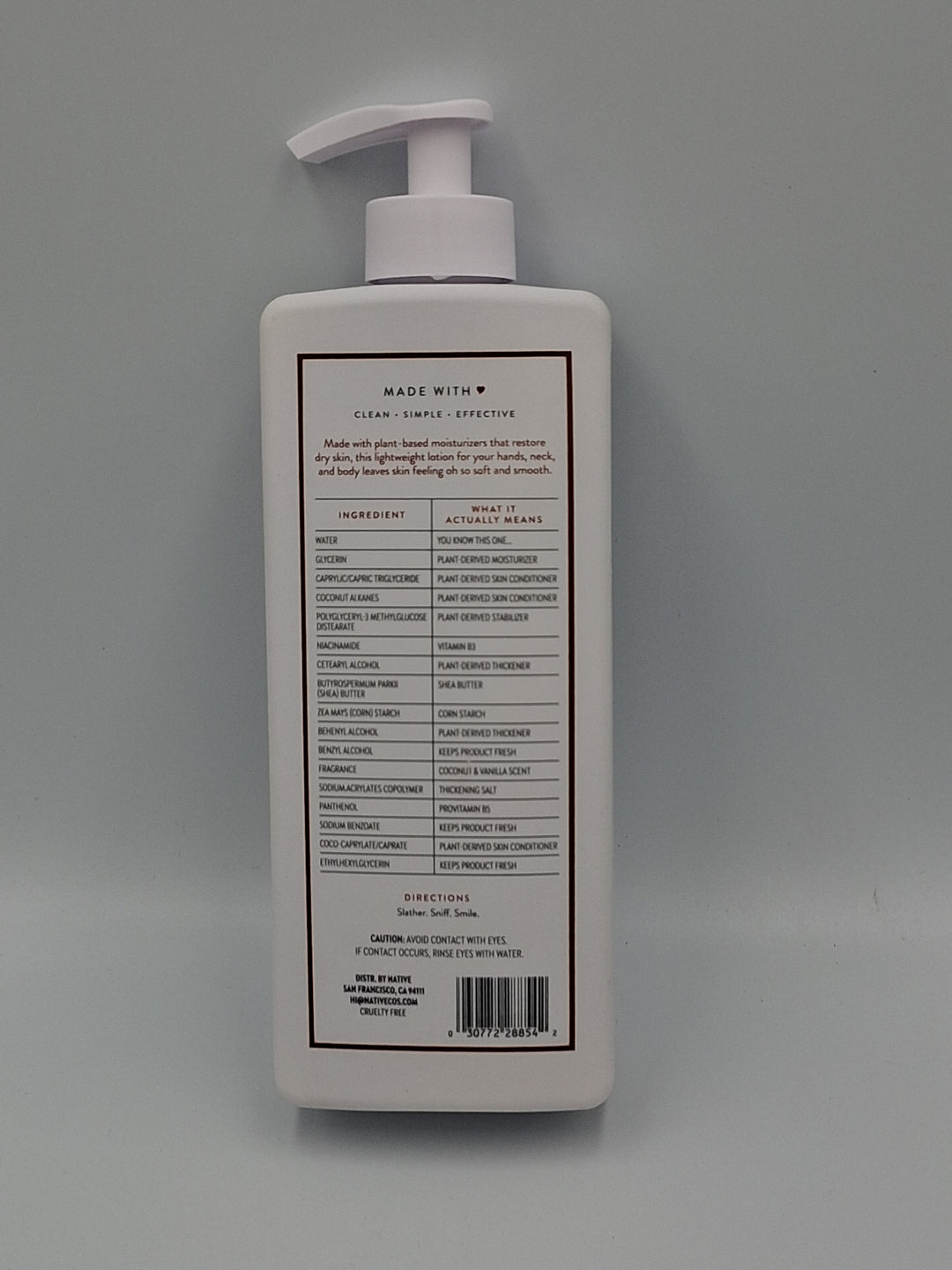 Native Moisturizing Lotion, Coconut & Vanilla, 23 fl oz