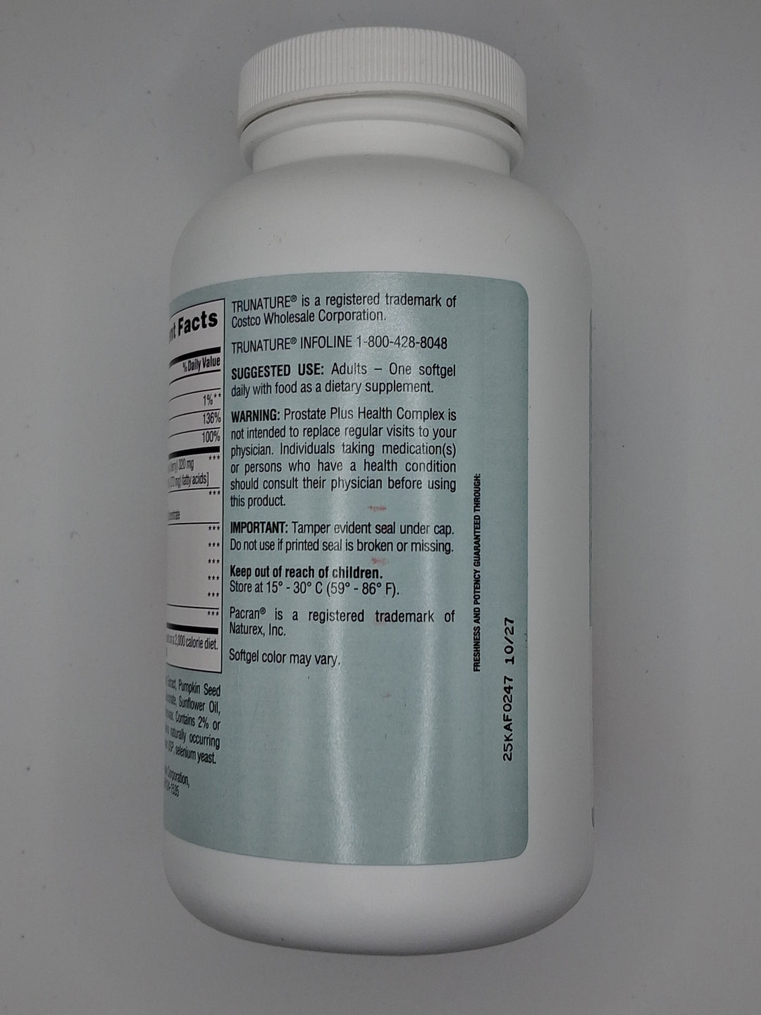 trunature Prostate Plus Health Complex, 250 Softgels