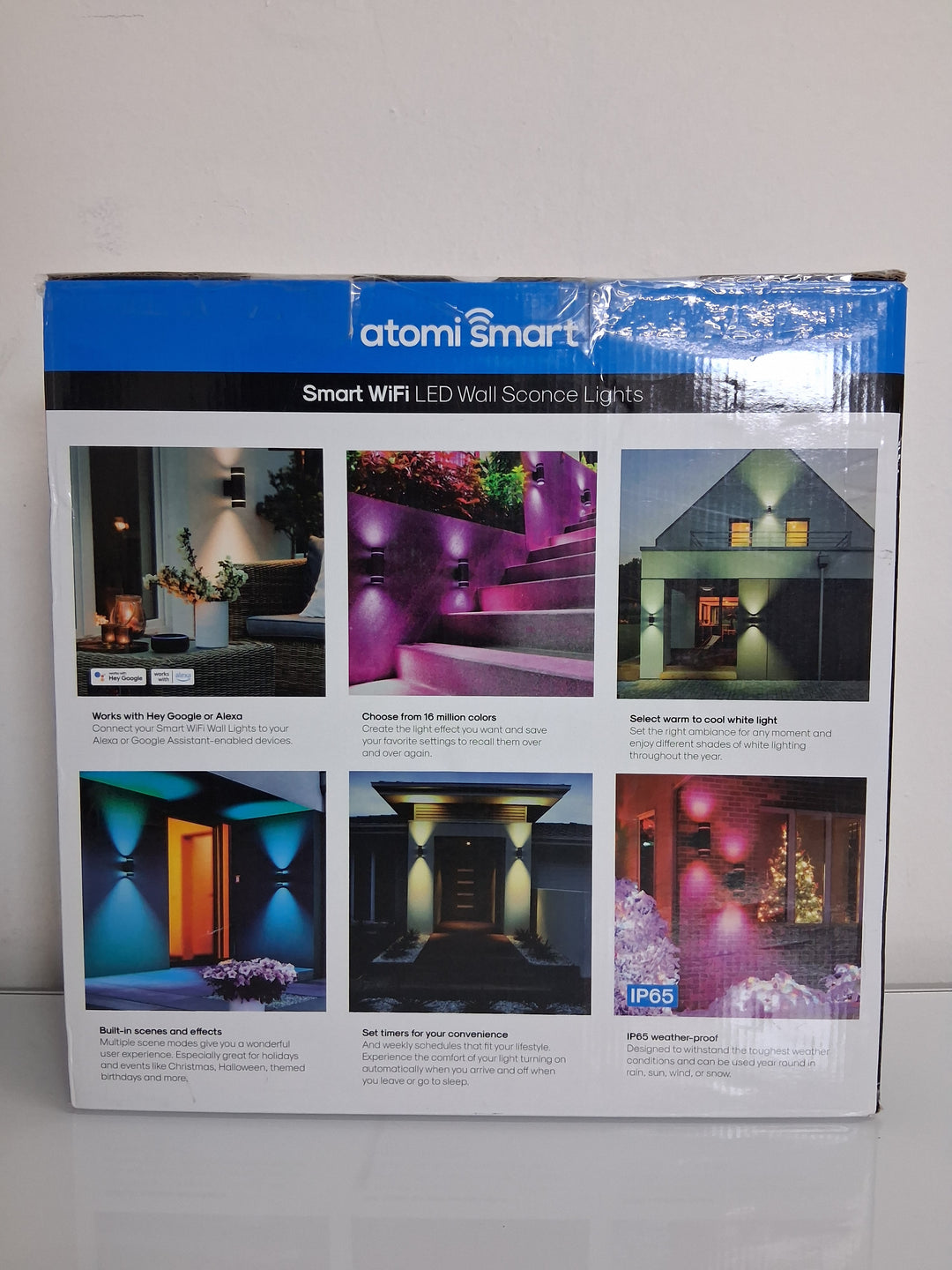Atomi Smart WiFi Wall Lights/Sconce 2-pack