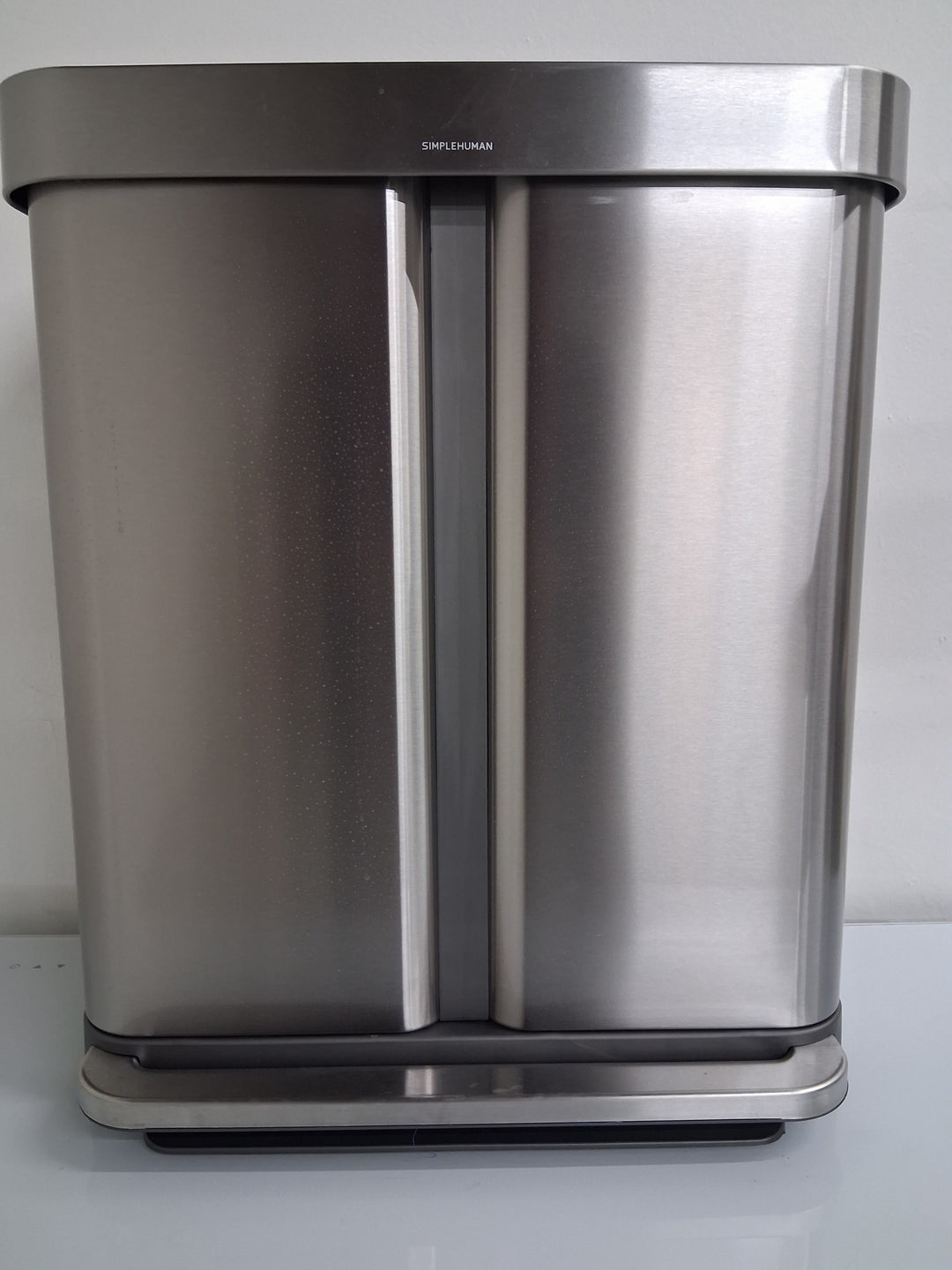 Simplehuman 58L Dual Compartment Step Can with Plastic Lid