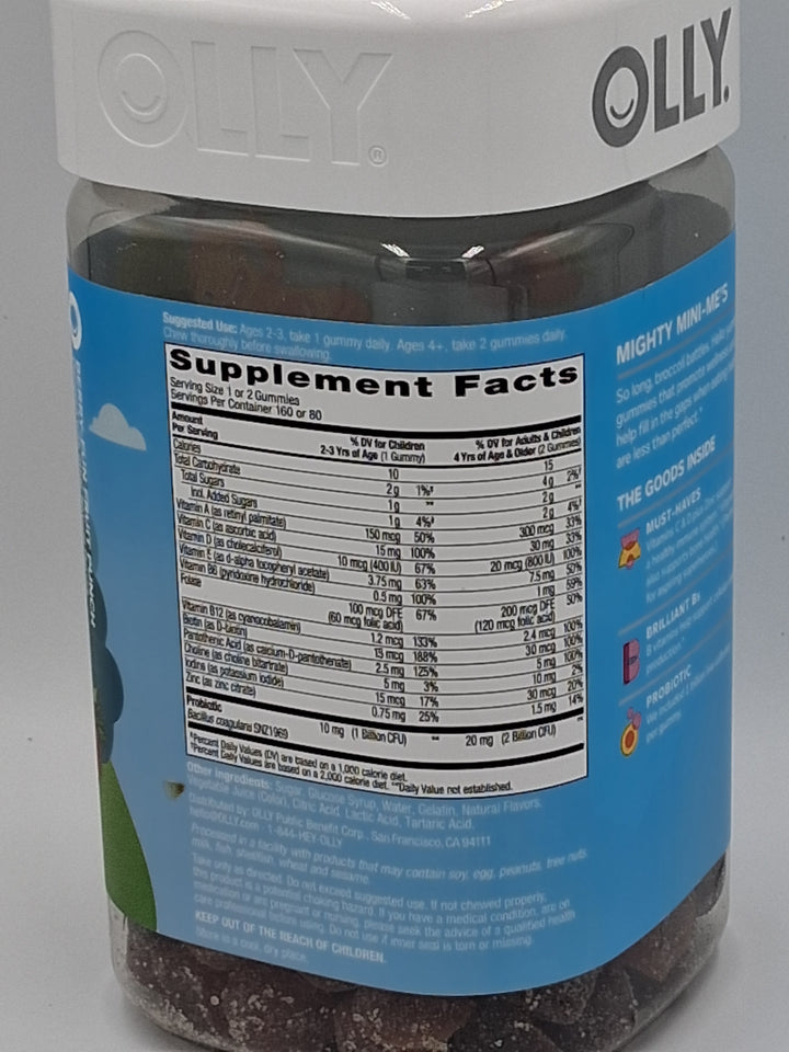 OLLY - Kids Multivitamin & Probiotic (160 Gummies)