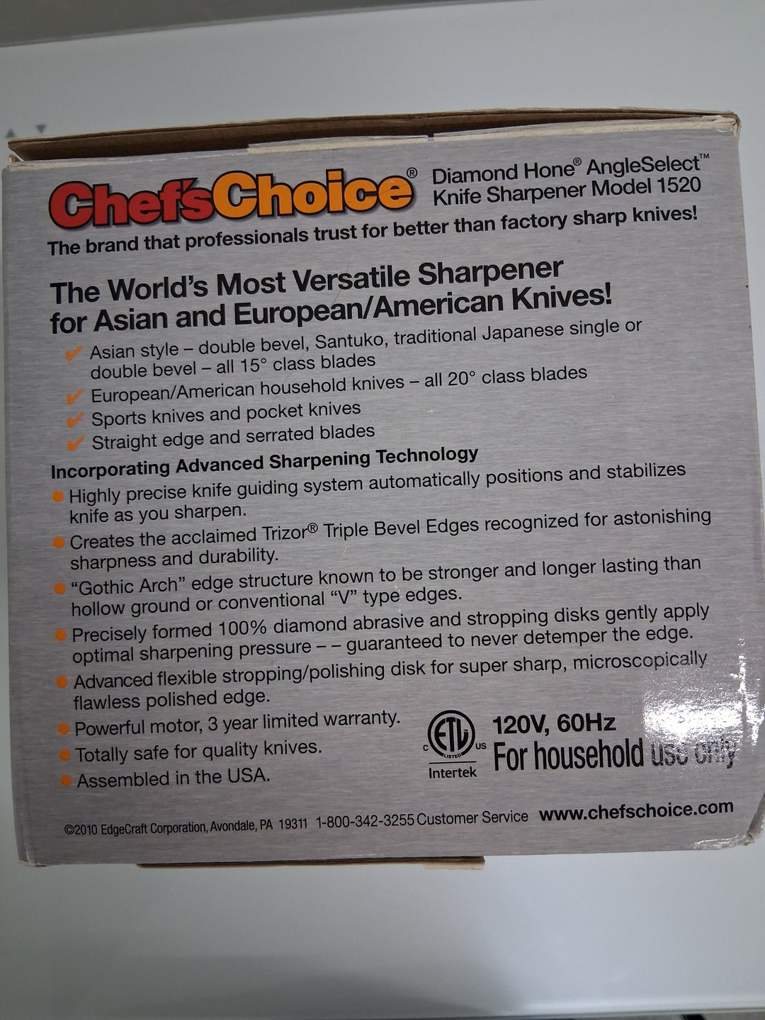 Chef's Choice Model 1520 Electric Knife Sharpener