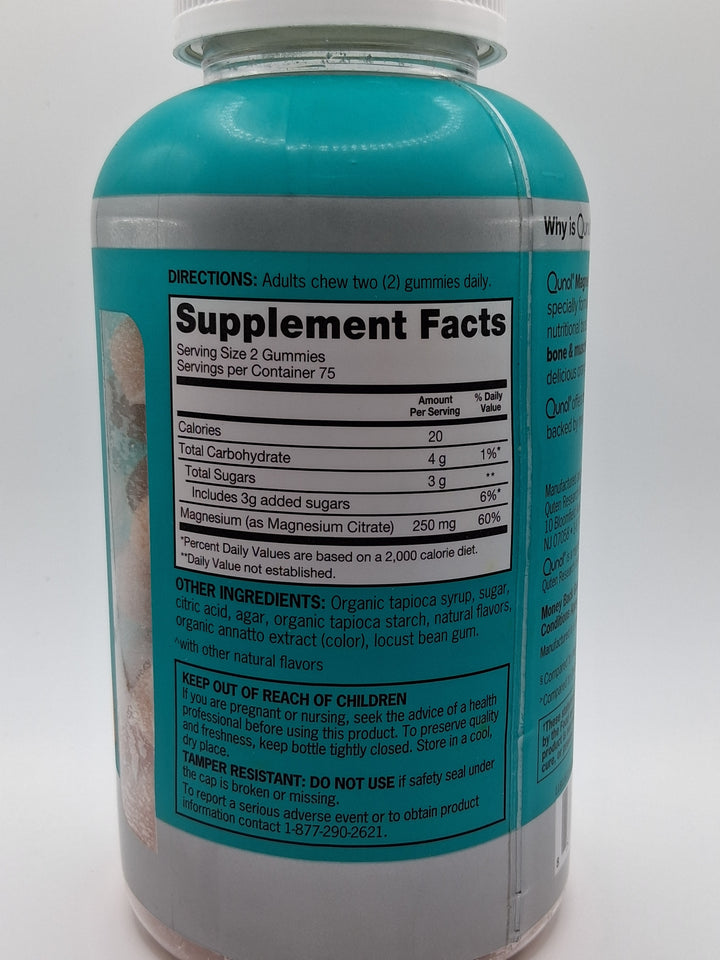 Qunol Gummies- Magnesium (150 gummies)