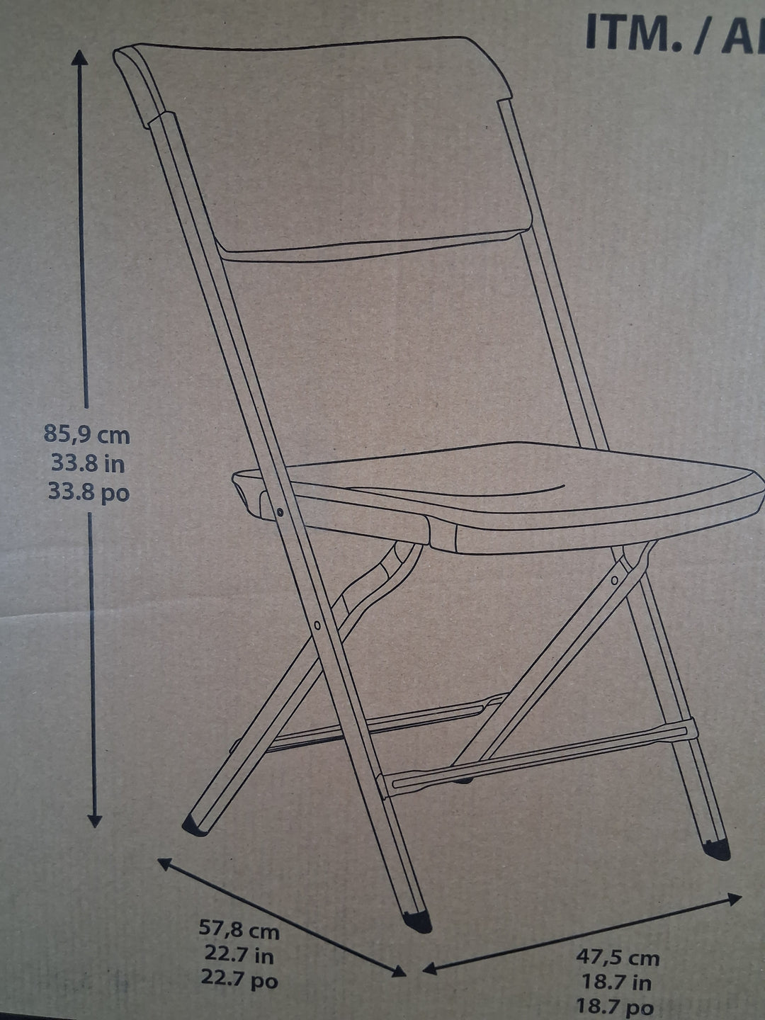 Lifetime- Commercial Folding Chair, 4-pack, Color: Almond