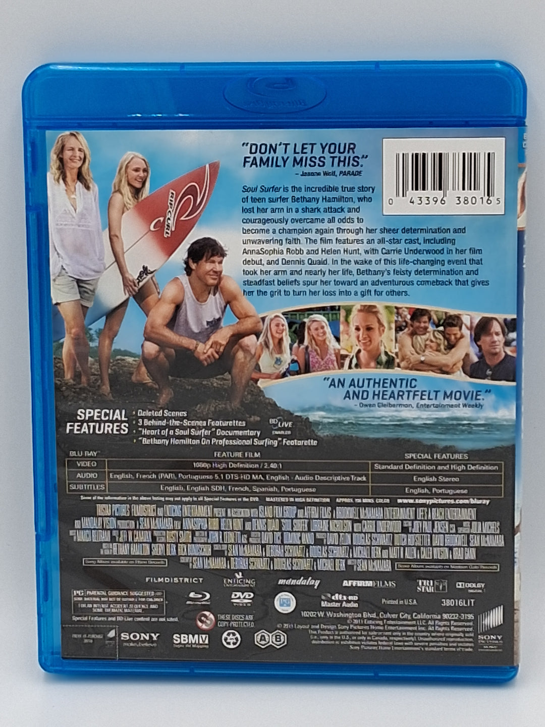 Blu-Ray DVD - Soul Surfer