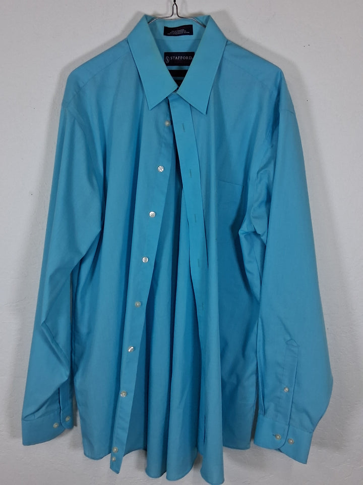 Stafford - Dress Shirt - Size: X-Tall fit 17, 35/36