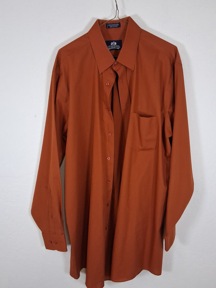 Stafford - Dress Shirt - Size: X-Tall fit 17, 35/36