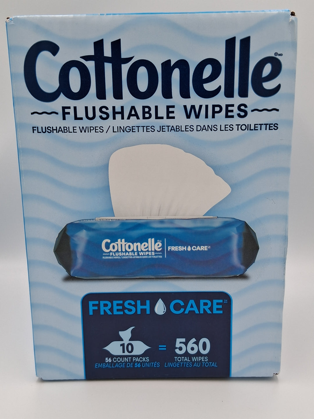 Cottonelle - Flushable Wipes, 10 pack, 56 count per pack