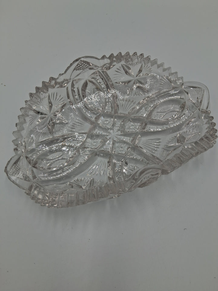 Vintage - Pressed Glass Oval Dish