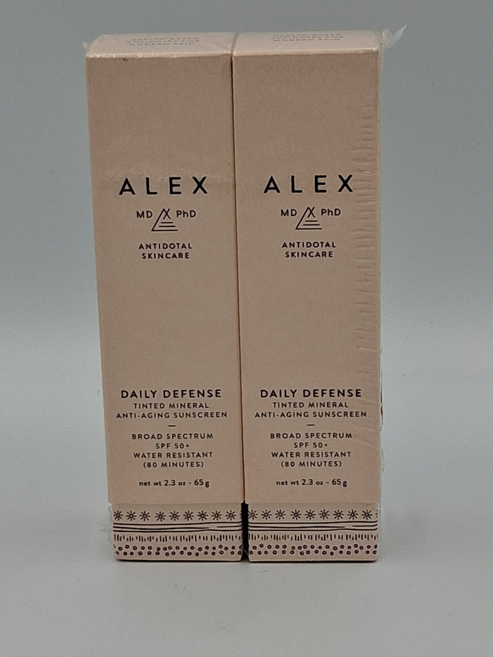 Alex MD PhD Daily Defence Mineral Anti-Aging Sunscreen SPF 50+, 2pk.