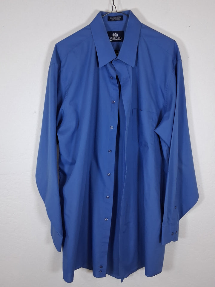 Stafford - Dress Shirt - Size: X-Tall fit 17, 35/36